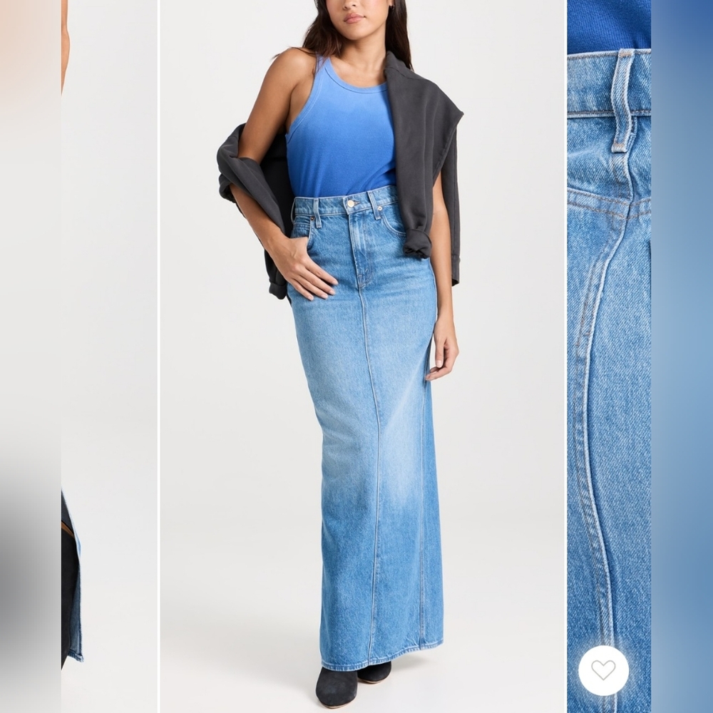Mother SNACKS The Candy Stick Denim Skirt NWT Size 24
